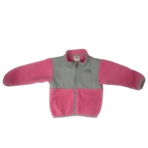 Infant Baby Pink North Face Fleece Zip Jacket Denali Polartek 12M - 18M